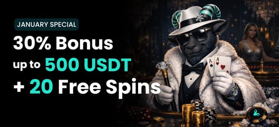 missing symbol: January Special: 30% Slot & Live Casino Bonus + 20 FS_alt
