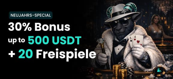 missing symbol: Januar-Spezial: 30 % Slot- & Live-Casino-Bonus + 20 Freispiele_alt